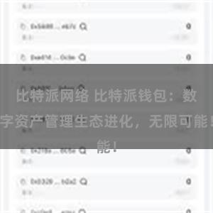 比特派网络 比特派钱包：数字资产管理生态进化，无限可能！