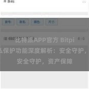 比特派APP官方 Bitpie钱包隐私保护功能深度解析：安全守护，资产保障