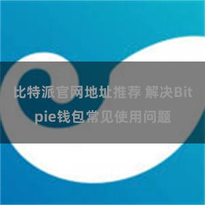 比特派官网地址推荐 解决Bitpie钱包常见使用问题