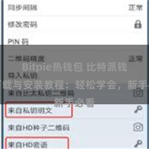 Bitpie热钱包 比特派钱包下载与安装教程：轻松学会，新手必看