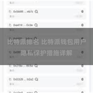 比特派排名 比特派钱包用户隐私保护措施详解