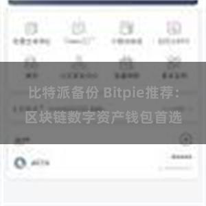比特派备份 Bitpie推荐：区块链数字资产钱包首选
