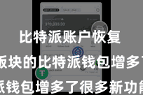 比特派账户恢复  最新版块的比特派钱包增多了很多新功能